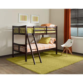 Fast Furnishings Twin Over Twin Espresso Wood Bunk Bed